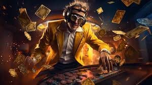 Grid permainan Fortune Ox menampilkan simbol-simbol bertema ox dan koin emas di platform waktu77